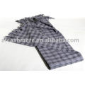 100% cashmere checked blanket